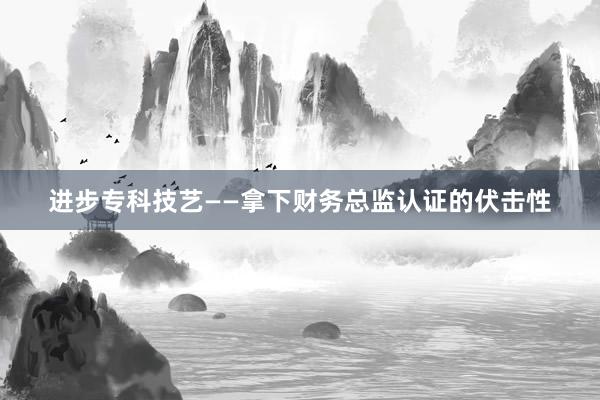 进步专科技艺——拿下财务总监认证的伏击性
