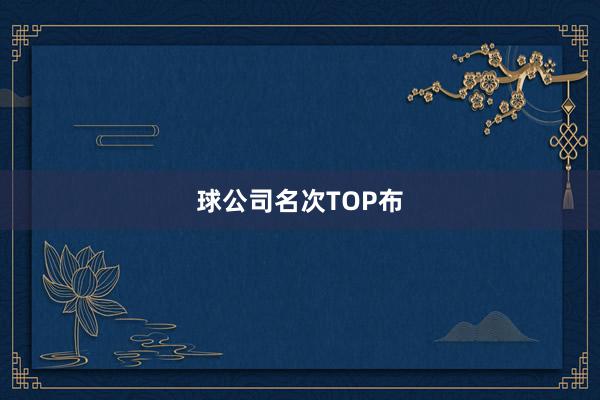 球公司名次TOP布