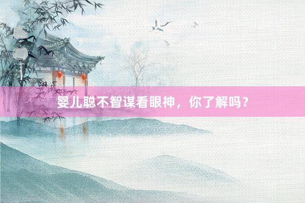 婴儿聪不智谋看眼神，你了解吗？